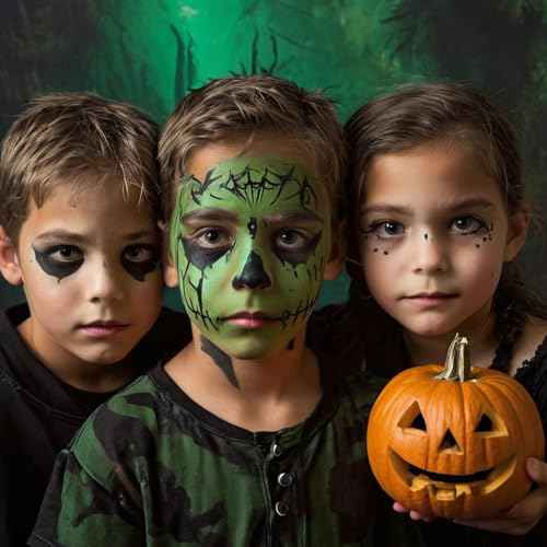 MEICOLY Green Face Body Paint Stick for Halloween SFX Cosplay Makeup,Witch Elphaba Green Face Paint, Camo Hulk Face Painting,Eye Black Stick,Waterproof Eye Black Baseball Softball Football Lacrosse