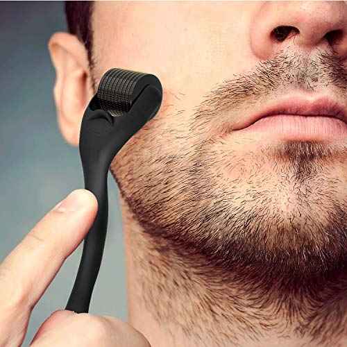 Beard Derma Roller Scalp Hair Care ? Microneedle dermaroller for Beard & Facial Hair, Rodillo para Minoxidil, Supports Thicker-Looking Beard, Patchy Beard Filler for Men