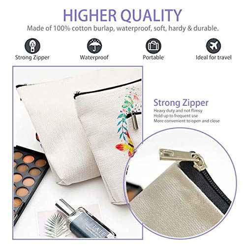Cute Makeup Cosmetic Bags for Women - Might Be Makeup Might Be Snacks - Funny Travel Bags Cotton Zipper Pouch Toiletry Make-Up Case for Best Friends Teen Girls Sister Daughter Birthday Christmas Gifts