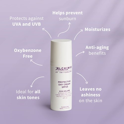 Alchimie Forever Protective Day Cream SPF 23 | Benzene-Free Protects Against UVA & UVB and Hydrates | 1.7 Fl Oz