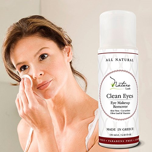 Nature Lush The Best Natural Eye & Face Makeup Remover - Oil Free - Rich Vitamins - Non Irritating ? No Hazardous Chemicals - ¡°Clean Eyes Made In Greece 4.4 oz