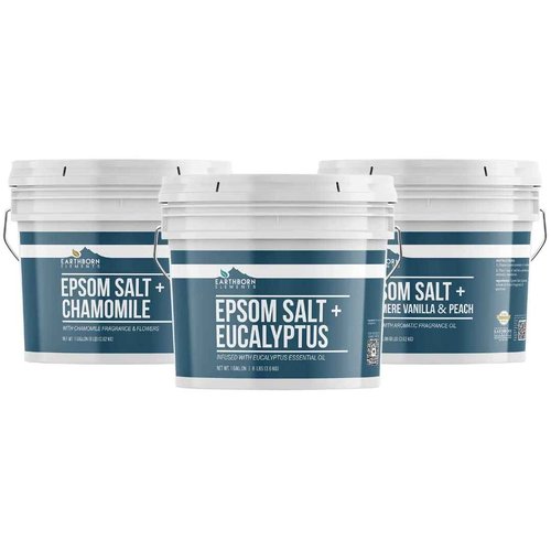 Earthborn Elements Eucalyptus, Chamomile, & Cashmere Vanilla & Peach Epsom Salt Bundle