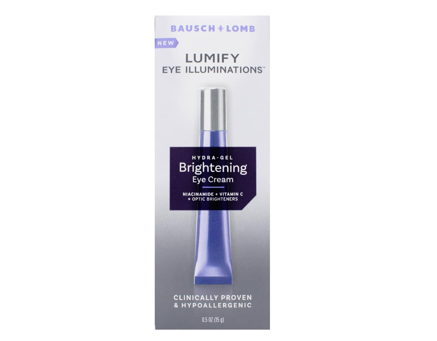Lumify Redness Reliever Eye Drops 0.25 fl oz and Lumify Brightening Cream 0.5 fl oz, Hypoallergenic Eye Care Bundle