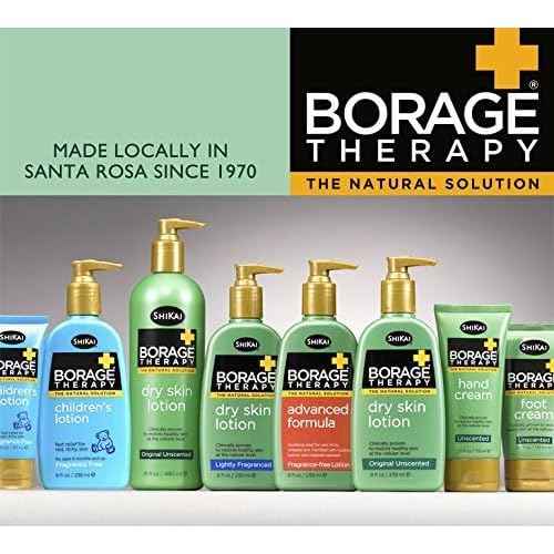 ShiKai Borage Therapy Dry Skin Lotion Body Moisturizer (16 oz) Unscented Skincare | Hydrating Lotion for Dry Hands & Body | With Oatmeal & Shea Butter