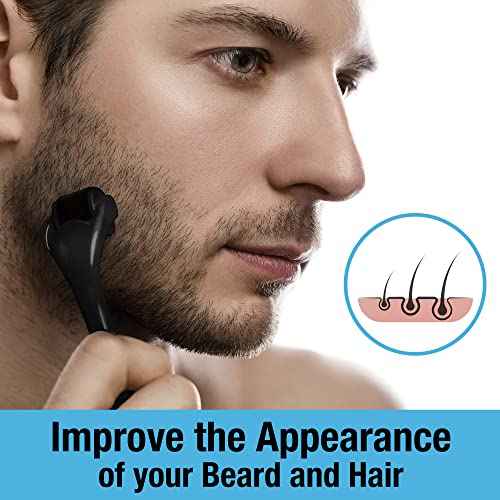 Beard and Hair Derma Roller (1Pack) by Tilcare - Sterile Titanium Derma Roller 0.25mm