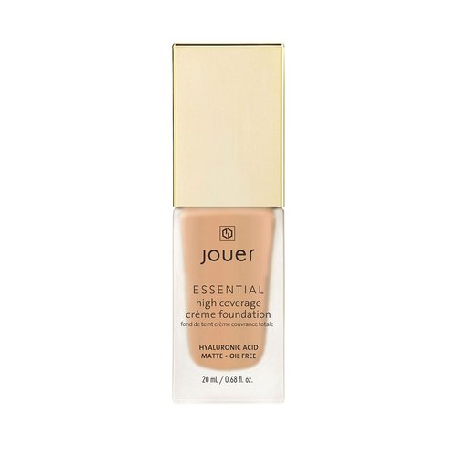 Jouer Essential High Coverage Crème Foundation | Men & Women | Available in 50 Shades for All Skin Tones | Healthy Ingredients | Paraben, Gluten & Cruelty Free | Vegan Friendly,Caramel-Tan skin with golden-yellow undertones