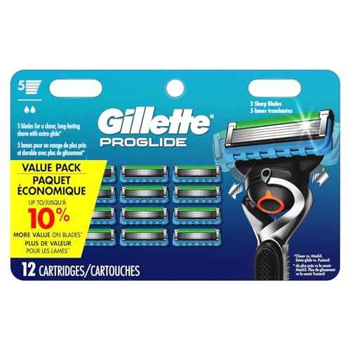 Gillette Fusion5 ProGlide Men's Razor Blade Refills, 12 Count, Mens Blades