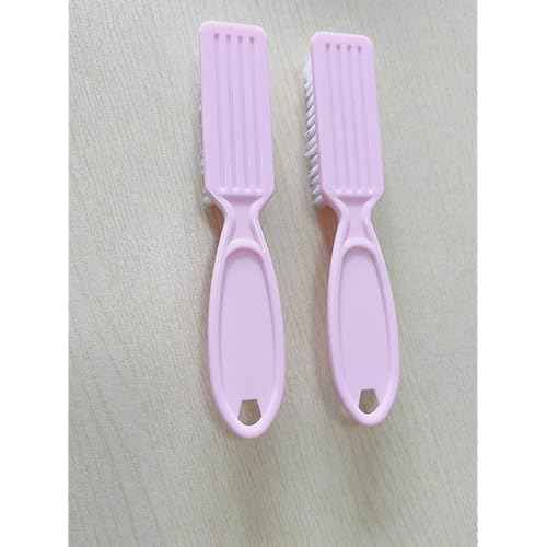 12Pcs Nail Brush for Cleaning Fingernails, Handle Grip Cleaning Brush for Nail and Toenail, Nail Dust Brush Manicure Pedicure Tools Scrubbing Brush Women Men Home Salon(Pink)