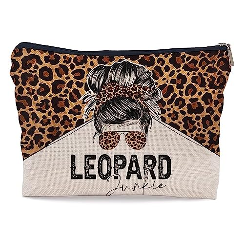 Ayxvt Retro Western Cowgirl Leopard Country Girl Sunglasses Cosmetic Bag Decorative Women's Makeup Bag Zipper Pouch Travel Toiletry,Gifts for Women Western Teen Girls Cowgirls