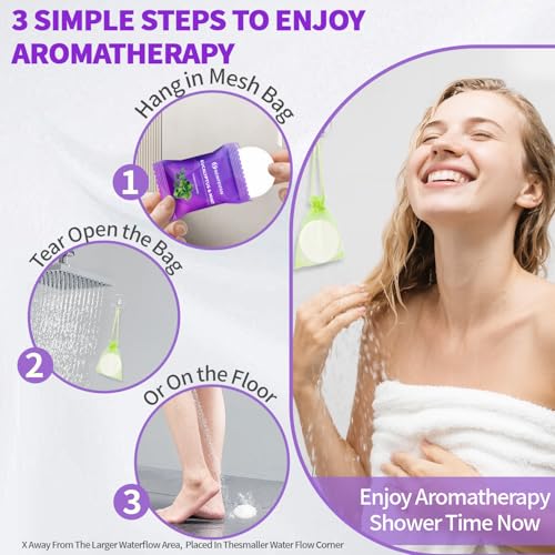 Shower Steamers Aromatherapy, Christmas Stocking Stuffers for Teen Girls, 8 Pack Organic Different Fruits and Floral Scents for Women & Men, White Elephant Gifts, Travel Essentials Relaxation Spa