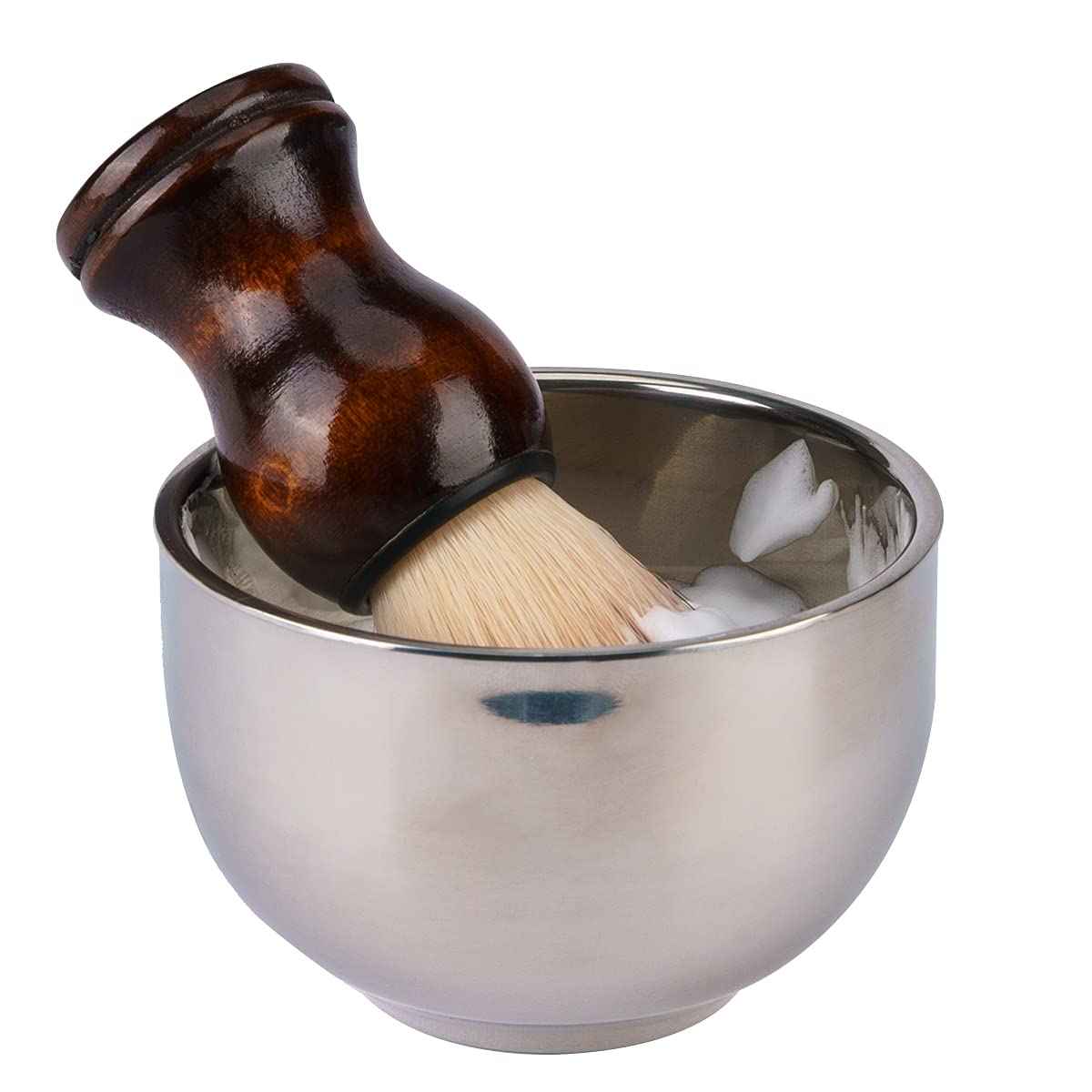 Grandslam Shaving Kit for Men, Safety Razor with 10 Blades, Shaving Brush, Stand and Soap Cream, Stainless Steel Bowl, Canvas & Leather Dopp Kit Gift Set