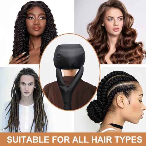 Generic Ultimate Hooded Hair Dryer Cap ?Hair Dryer Cap Perfect for Speedy Drying & Deep Conditioning at Home (Dark Black)