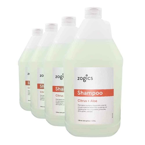Zogics Shampoo, Citrus + Aloe Scented Shampoo (4 Gallons/Case)