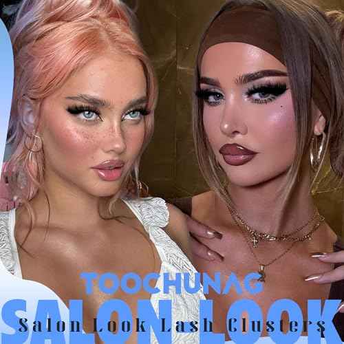 Fluff Lash Clusters 60D+80D Thick Eyelash Clusters D Curly Wispy Individual Lashes 10-18mm Cluster Eyelash?Extensions 280pcs False Eyelashes DIY Flat Lash Extension by TOOCHUNAG