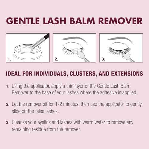 i-ENVY Lash Remover Balm, Eyelash Glue & Bond Cleanser for Fake Lash Clusters, Individuals & Extensions, Gentle Nourishing Peach-Infused Formula with Silicone Applicator, For Sensitive Skin & Eyes