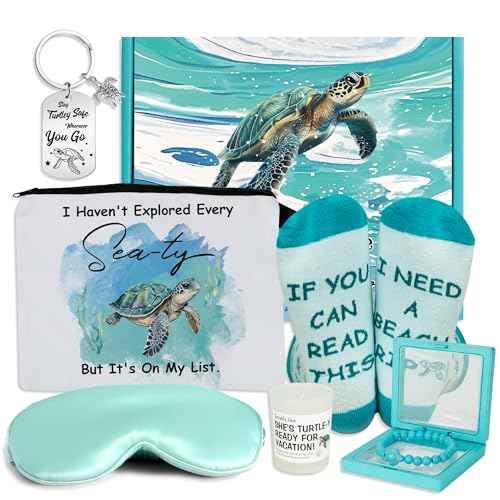 Sea Turtle Gifts for Women ? Travel Gift Set for Turtle Lovers, Birthday Gift Baskets for Her, Cute Ocean Themed Present for Mom, Sister, Friends, Valentine¡¯s Day, Christmas, Mother's Day