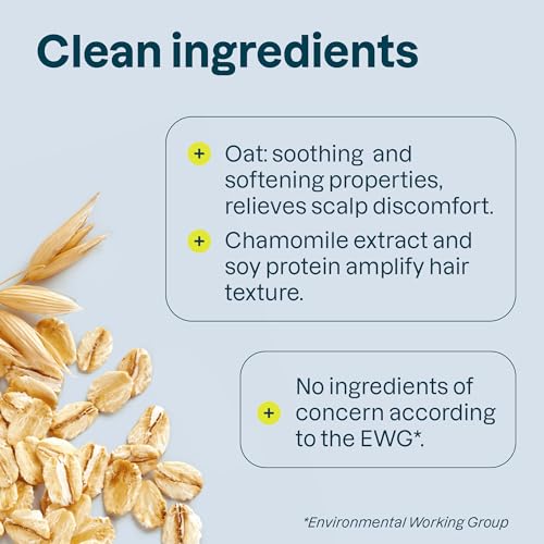 ATTITUDE Hair Shampoo for Sensitive Dry Scalp, EWG Verified, Soothing Oat, For Thin Hair, Naturally Derived Ingredients, Vegan and Plant-Based, Volume and Shine, Chamomile, 16 Fl Oz (Pack of 6)