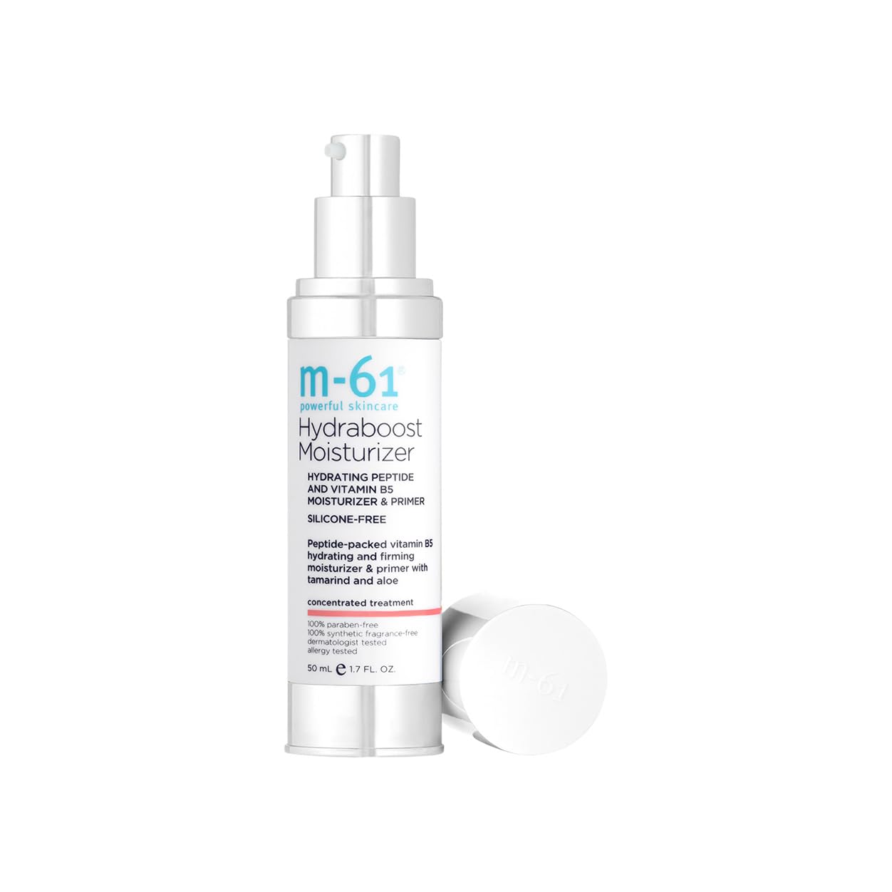 m-61 Hydraboost Moisturizer | Multi-Purpose, 2-in-1 Moisturizer + Primer With Hyaluronic Acid, Peptides And Vitamin E. Silicone Free. Hydrating and Firming. For All Skin Types - 1.7 Fl Oz