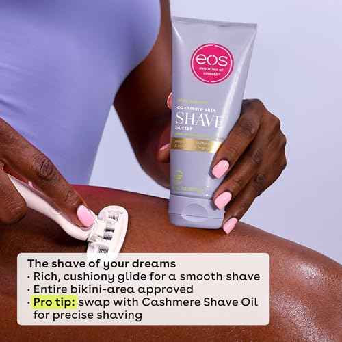 eos Cashmere Skin Collection Shave Butter- Vanilla Cashmere Scented, Non-Foaming eos Shaving Cream, 7 fl oz