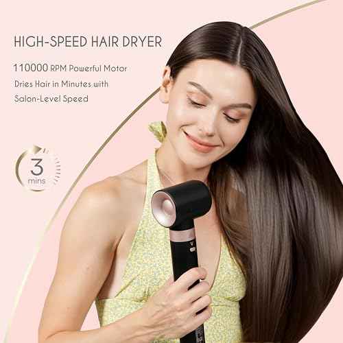 5 in 1 Ionic Hot Air Styler, 1400W Powerful Hair Dryer Brush, Auto-Wrap Curlers, Paddle Brush for Fast Drying, Volumizing with Travel & Storage Bag Compatible with Dyson Airwrap
