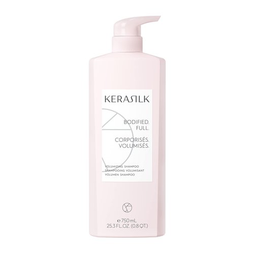 KERASILK Volumizing Shampoo | Provides Weightless Hydration | Enhances Volume | For Fine, Limp, Flat Hair | 750 ml