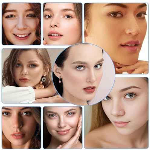 2-Pack Disposable Nose Piercing Kit, Nose Piercing Gun, Self Piercing Kit for Nose Studs and Nose Rings, Hypoallergenic Stainless Studs for Sensitive Skin