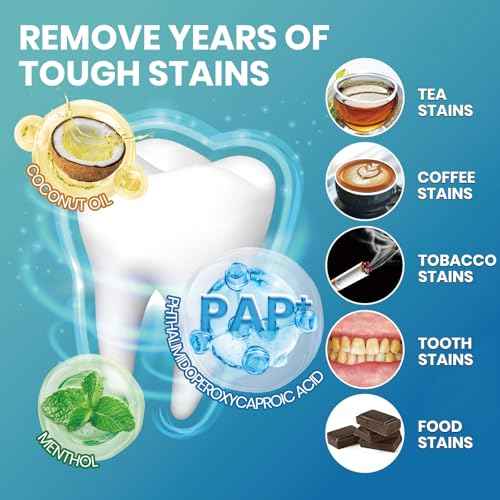 Professional Whitening Strips for Sensitive Teeth:Hydrogen Peroxide-Free Treatments - Effective & Gentle Dental Whitener (42 Count (Pack of 1), Mint)