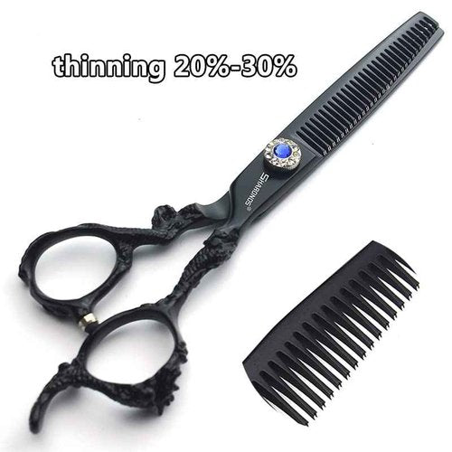 SHARONDS 6/7 inch Professional Hairdressing Scissors Salon Hairdresser Hair Trim and Cut thinning 440c high Hardness Scissors (6+7 inch 4pc)