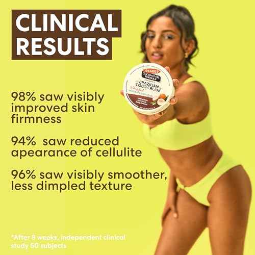 Palmer's Coconut Oil Formula Brazilian Coco Cream with Vitamin E, 8.8 Fl Oz, Whipped Bum, Bust & Body Cream, Helps with Skin Tightening & Firming