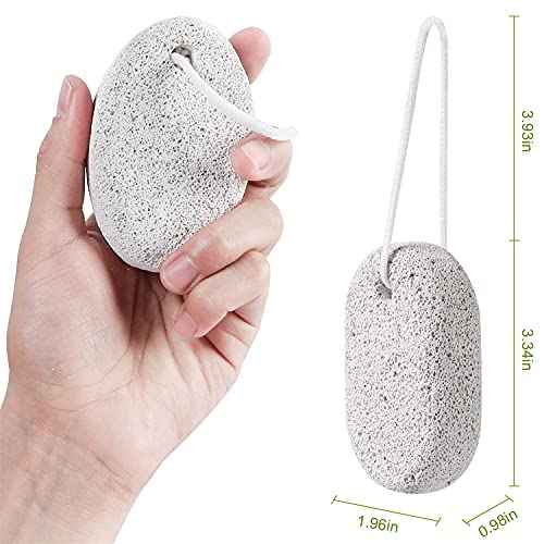 2PCS Natural Pumice Stone, Asqraqo Lava Pedicure Tools Hard Skin Callus Remover for Feet and Hands - Foot File Exfoliation to Remove Dead Skin, and Callusess