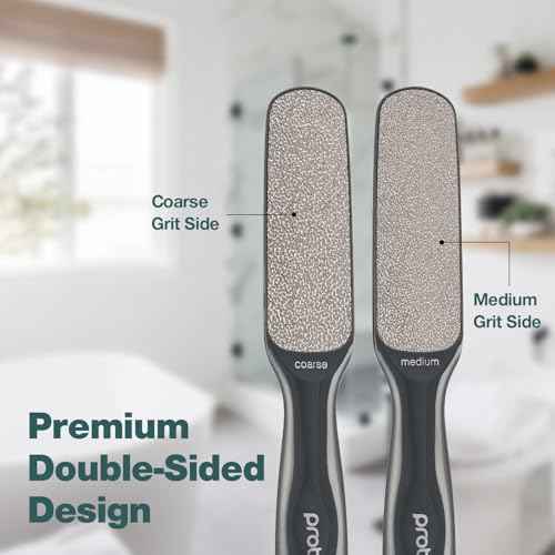 Probelle Double Sided Multidirectional Nickel Foot File Callus Remover - Immediately Reduces calluses and Corns to Powder for Instant Results, Safe Tool (Dark Grey)