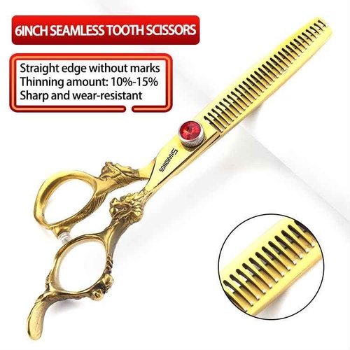 5.5/6 /7 Inch Purple Dragon Knight Professional Japanese Hair Scissors Barber Scissors Set (6 inch 4pc)