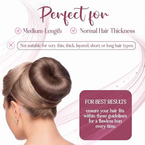 Women's Hair Bun Maker French Twist Hair Fold Wrap Snap by Andlane (1 Brown, 1 Light Brown)