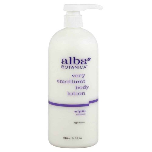 Alba Botanica Very Emollient Body Lotion -Original Unscented, 32 Ounce (Pack of 6)