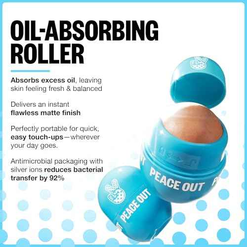 PEACE OUT Skincare Instant Pore & Oil Control Roller with Halloysite Clay
