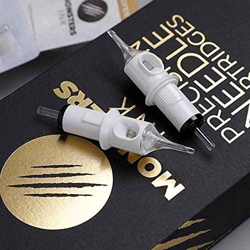 Monsters Ink Round Shader Tattoo Needles Cartridge for Tattoo Machine, 20 pcs (11 Round Shader 0.30mm)