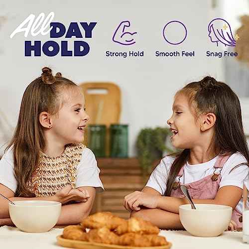 Hair Elastics - Ouchless No Damage Elastic Hair Bands (Clear - Large)