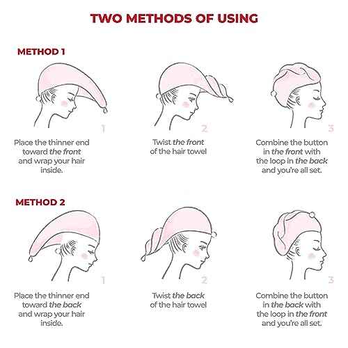 American Soft Linen 100% Cotton Hair Towels for Women, Head Towel Cap, Cotton Hair Turban Towel Wrap for Long Curly Anti Frizz Hair, Soft and Absorbent Cotton Hair Towels 2 Pack, Sage Green