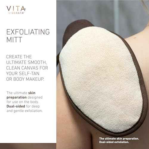 Vita Liberata Dual Sided Luxury Exfoliating Mitt - 2 in 1, Exfoliates for a Smooth and Even Skin Texture, Reusable & Easy to Wash, Vegan