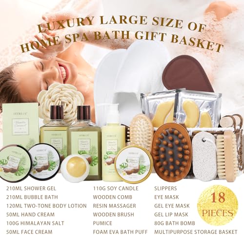 Birthday Gifts For Women,Bath and Body Gift Luxurise 18pcs Set,Coconut Vanilla Christmas Gifts , Thank You Gifts, Friendship Gifts For Women