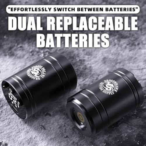 Dragonhawk A2 Wireless Tattoo Pen Kit with 2 Batteries ? Adjustable Stroke 2.4-4.2mm, Powerful Mcore-A Motor, Quiet Rotary Tattoo Gun for Lining & Shading