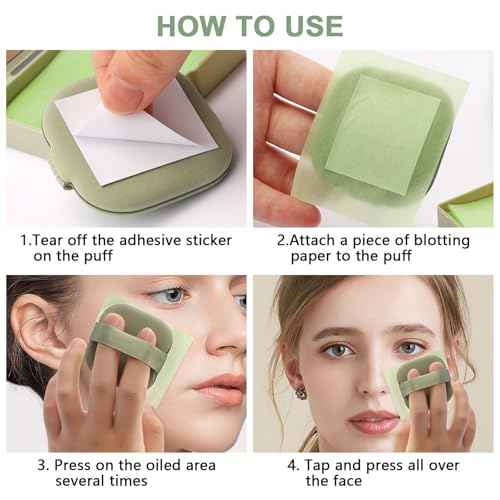 Natural Oil Blotting Sheets for Face With Travel Makeup Mirror- 3 Pack(300 sheets), Oil Absorbing Sheets for Face, Makeup Friendly High-performance Blotting Papers for Oily Skin