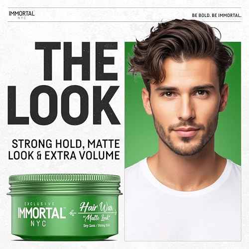 Immortal NYC Matte Look Hair Wax, 1, Provides strong hold, matte finish, natural look, extra volume, all-day control, and washes out easily.
