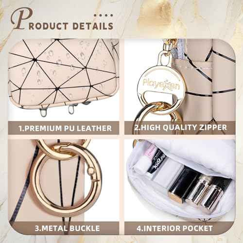 2 PCS Mini Makeup Bag for Purse, Small Cosmetic Bag Set for Women Girls, Small Travel Makeup Pouches for Purse (Black+Rose Red)