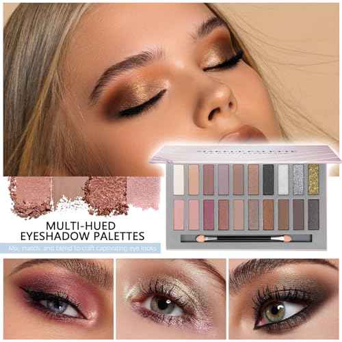 Makeup Kit Makeup Kits for Women Full Kit Makeup Sets for Teenagers Eyeshadow Lip Gloss Foundation Cosmetic Brushes Cosmetic Bag Makeup Gift Set for Women Teen Girls (20Middle)