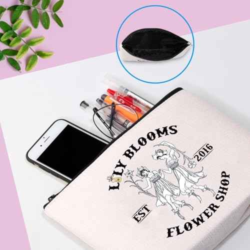 GJTIM Novel Gift Bookish Gift Flower Shop Makeup Bag Book Lover Gift Book Club Gift (Flower Shop Bag)