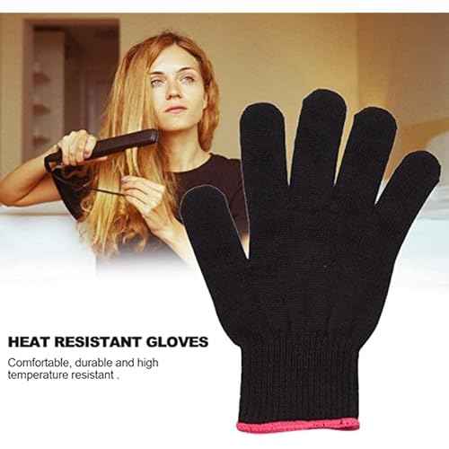 3 pcs Heat Resistant Gloves for Hair Styling, Hair Styling Professional Heat Resistant Gloves, Heat Gloves for Hair Styling Tools, Curling Iron and Curling Wand, Suitable for Left and Right Hands