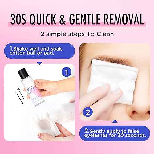 BEPHOLAN Cluster Lash Glue Remover 100ml, DIY Eyelash Extension Remover, Bond & Seal Adhesive Self Use, for Sensitive Eyes, Eye Makeup & Mascara Remover