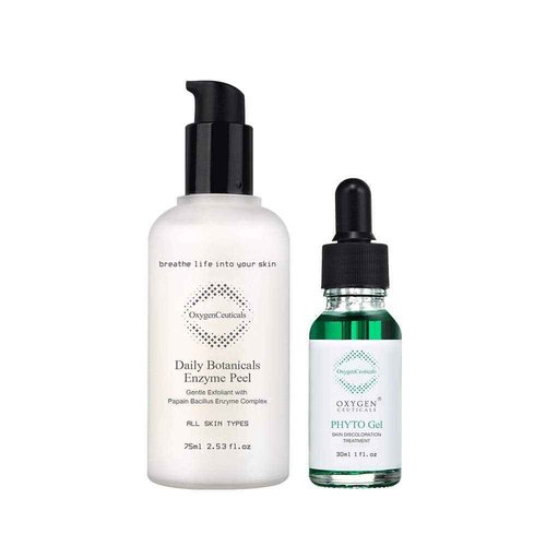 Korean Skin Care Beauty, Exfoliating & Balancing Treatment Perfect Pair Bundle - Phyto Gel 30ml + Enzyme Peel 75ml