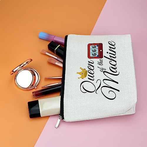 Casino Lover Gifts Funny Gambler Gifts for Women Slot Machine Makeup Bag Cosmetic Bag Good Luck Gift Christmas Easter Casino Club Gift for Gambler Friends Her Gambling Travel Toiletry Pouch